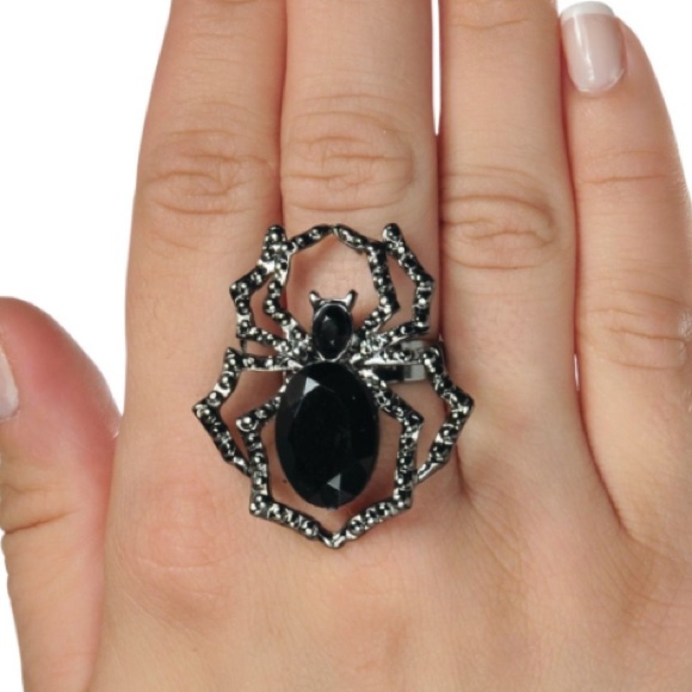 Costume Spider Bundle - Ring, Necklace, Tights, Gloves, Hair Clips